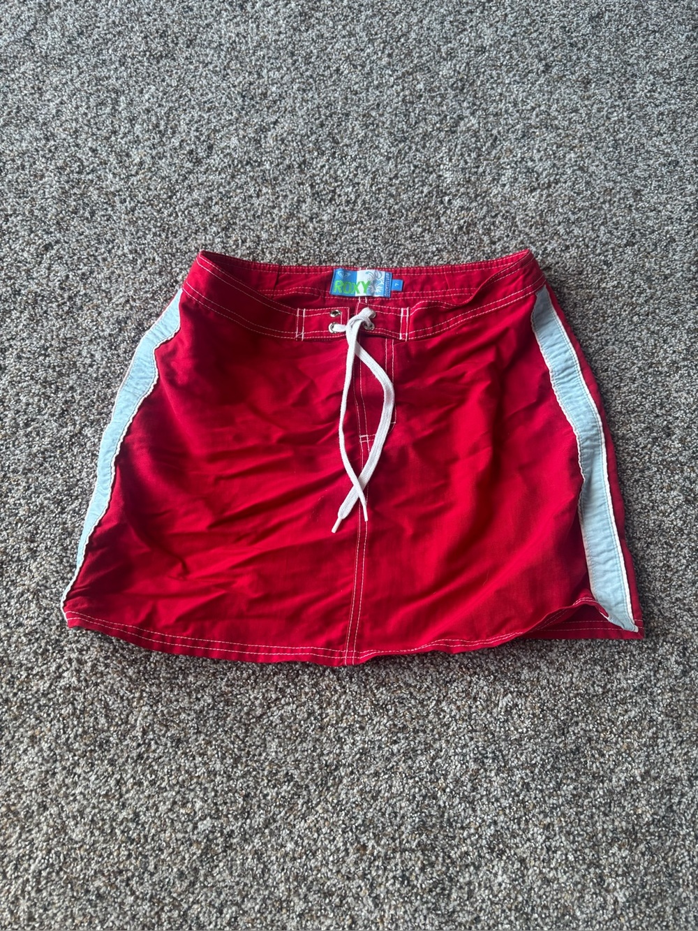 Vintage Y2K Roxy Red Surf Skirt Boardshort Mini Size 7
